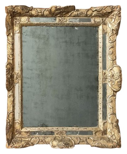 MIROIR A PARECLOSES au mercure d'Epoque Régence...