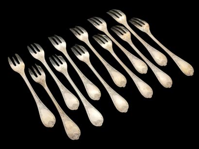 CHRISTOFLE - MODELE MARLY - 12 FOURCHETTES...