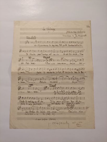 
MASSENET (Jules) (1842-1912). 2 documents.
Manuscrit...