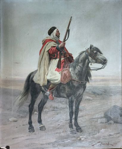 Nicolas SICARD (1840-1920)

Spahi à cheval

HUILE...