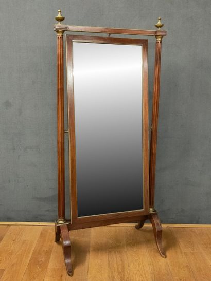 MIROIR PSYCHE de Style Louis XVI Fin du XIXème...