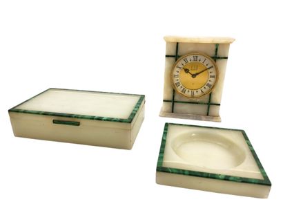DUNHILL LONDON - GARNITURE DE BUREAU TROIS...