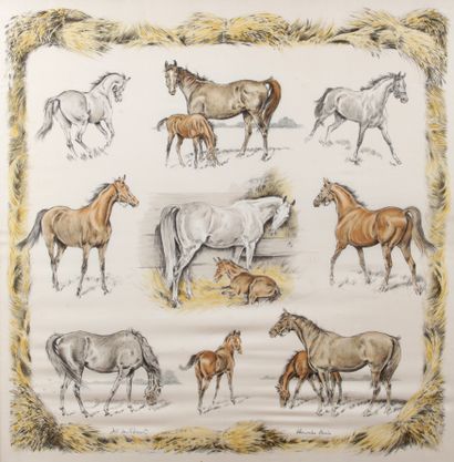 HERMES Paris

Square in silk twill printed...