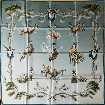 HERMES Paris 

Silk twill square with 