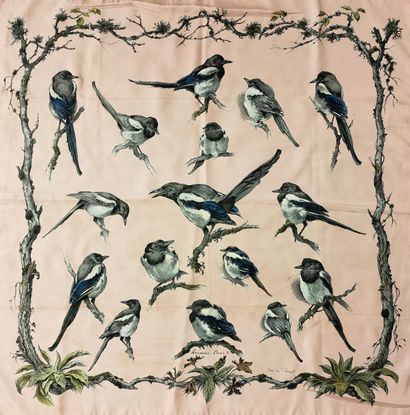 HERMES Paris 

Square in silk twill printed...