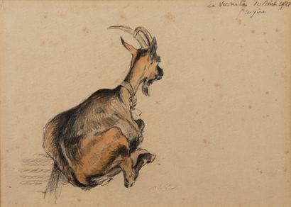 Reclining Goat - 1928

Charcoal and pastel...