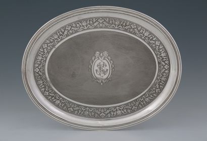 PLATEAU DE SERVICE OVALE de Style Louis XVI...