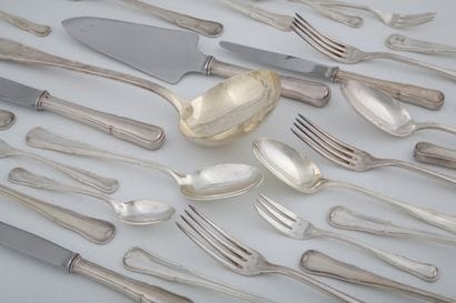 SET OF 84 PIECES of silver plated cutlery...