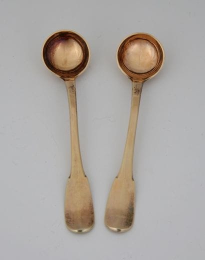 PAIR OF MUSTARDE SPoons in 950 Millièmes...