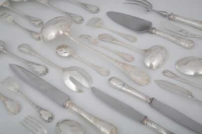 CHRISTOFLE - MARLY MODEL - 119 PIECES silver...