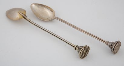 PAIRE DE CUILLERES A PILON d'Epoque Napoléon...