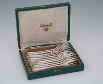 CHRISTOFLE - MODELE AMERICA - DOUZE FOURCHETTES...