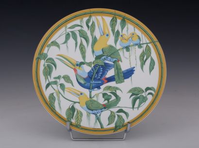 HERMES PARIS - MODELE TOUCANS - PLAT A TARTE...