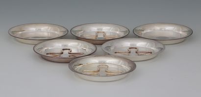 ALFENIDE - SET OF 6 CARAFE COVERS in silvered...