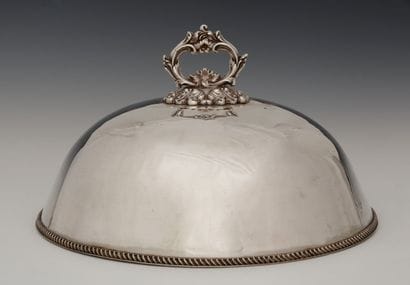 A Napoleon III period silver-plated round...