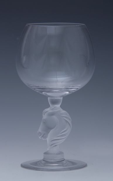 BAYEL - SUITE DE 6 VERRES BALLONS en cristal...