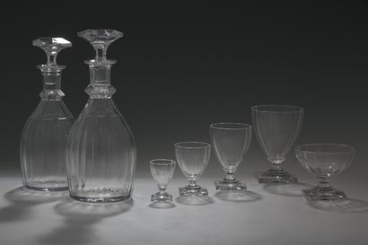 BACCARAT - PARTIE DE SERVICE DE VERRES 62...