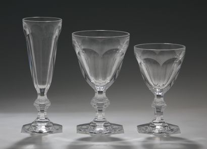 BACCARAT - MODELE HARCOURT - SERVICE DE VERRES...