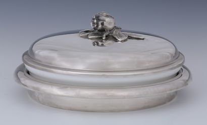GINORI - LEGUMIER COUVERT ROND en porcelaine...