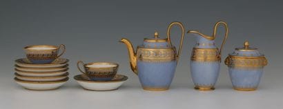 SEVRES - Cabaret in hard porcelain composed...