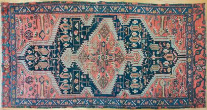 TAPIS AFSCHAR (chaîne, trame et velours en...