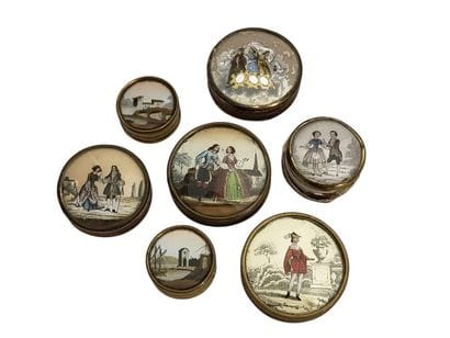 7 BOITES A BONBONS d'Epoque Louis Philippe...