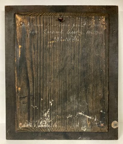 PLAQUE DE PORCELAINE PEINTE de la Fin du...