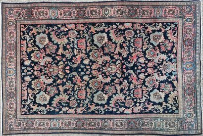 TAPIS SAROUK (chaîne, trame et velours en...