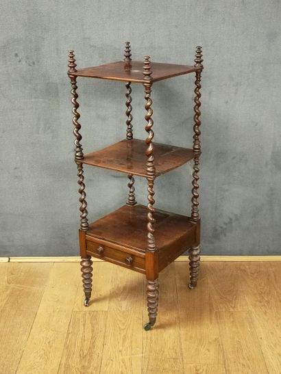 PETITE DESSERTE CARREE A TROIS PLATEAUX -...