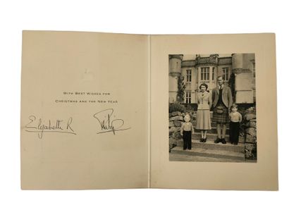 CARTE DE VOEUX ROYAUX pour l'année 1952,...