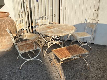 MOBILIER DE JARDIN 6 PIECES d Epoque 1950...