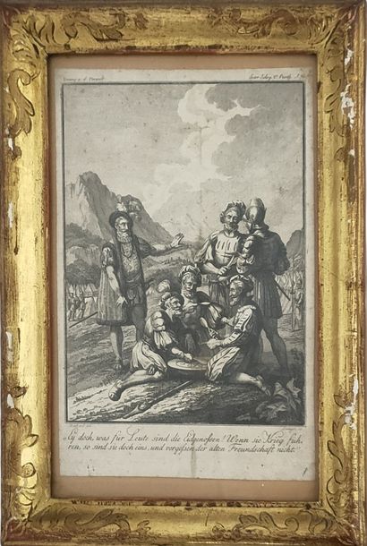 CINQ GRAVURES DES XVII, XIX ET XXème SIECLES...