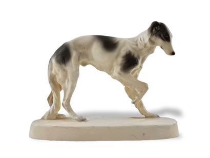 GOLDSCHEIDER - STATUETTE DE LEVRIER AFGHAN...
