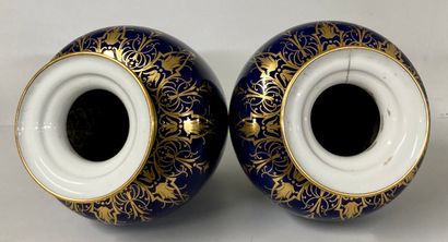 SEVRES MANUFACTURE NATIONALE - PAIRE DE VASES...
