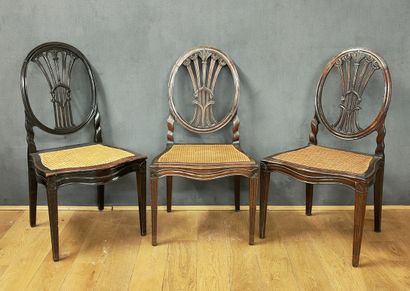 TROIS CHAISES CANNEES DONT UNE PAIRE - Colonies...