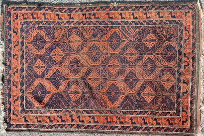 TAPIS BELOUTCH (chaîne et trame en coton,...