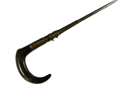 CANNE-FUSIL Circa 1900 à pommeau bec de corbin...