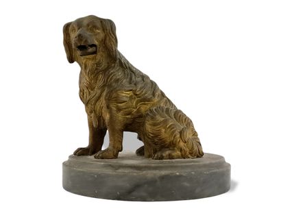 STATUETTE DE CHIEN (épagneul?) du Début du...