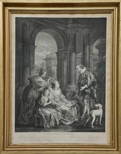 D'après Carle VAN LOO 

Conversation espagnole

GRAVURE...