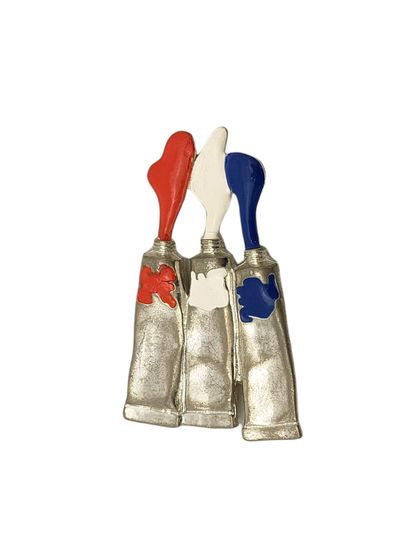 ARMAN (1928-2005)

BROCHE tubes de peintures,...