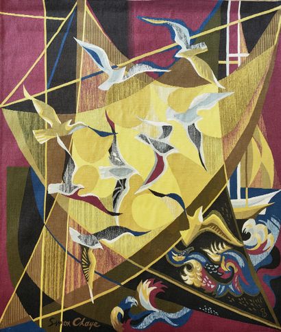 Simon CHAYE (né en 1930)

TAPISSERIE Goélette

158...