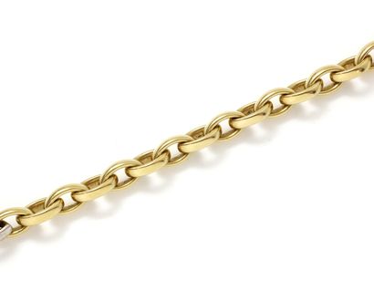 Bracelet articulé en or 750 millièmes, composé...
