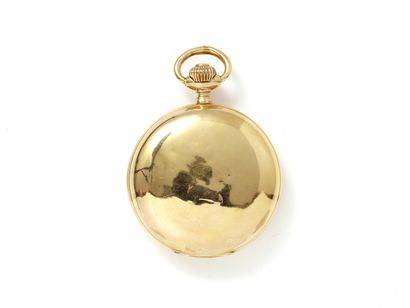 Montre de poche savonnette en or 750 millièmes,...