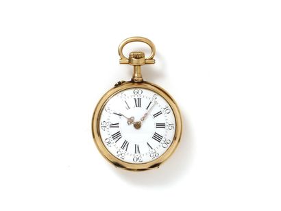 Montre de col en or 750 millièmes, cadran...