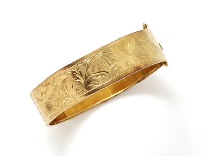 Bracelet jonc ouvrant en or 750 millièmes...
