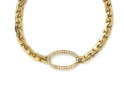 Collier articulé en or 750 millièmes centré...