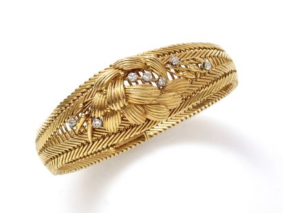 Bracelet souple en or 750 millièmes, maille...
