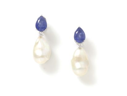 
Paire de 
pendants d'oreilles en or 585...