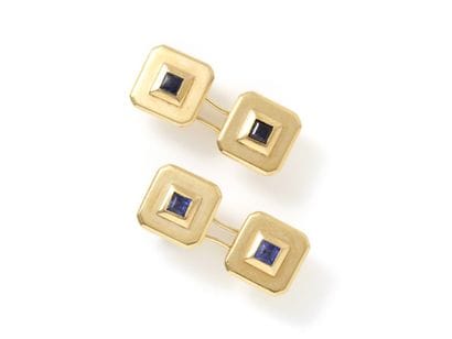 Paire de boutons de manchettes en or 750...