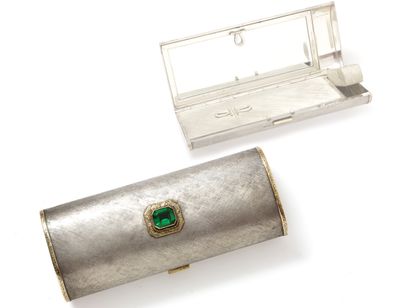 Minaudière en argent 800 et or 750 millièmes,...